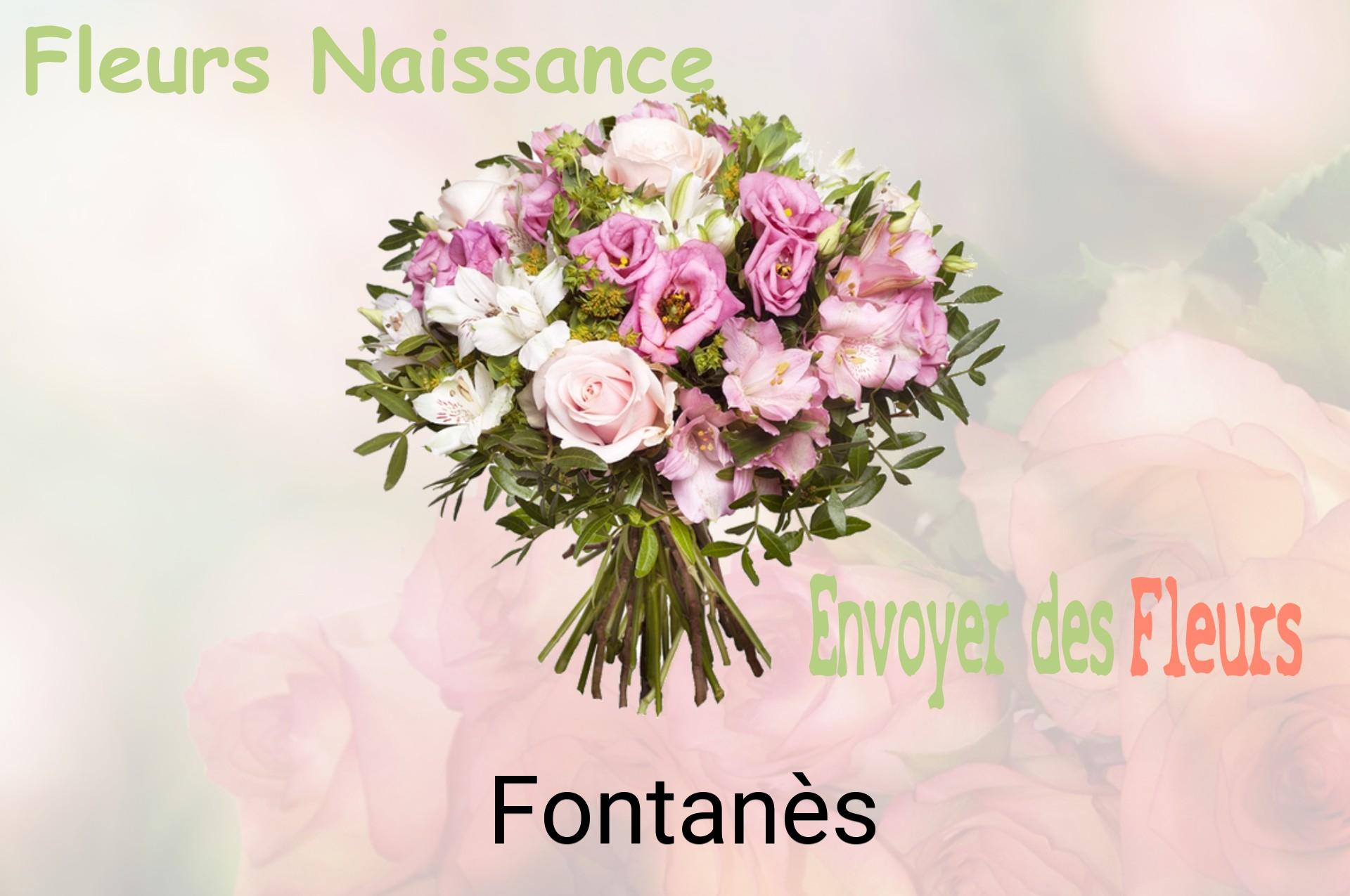 Bouquet de fleurs de naissance livré à Fontanès